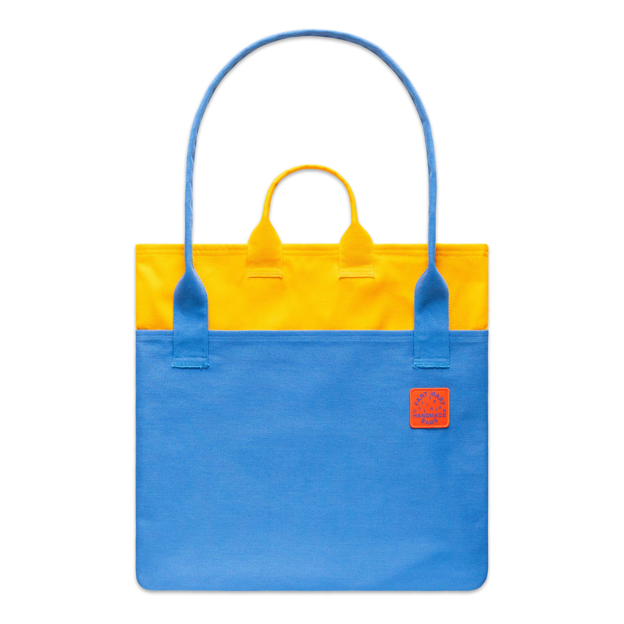 BLUE & YELLOW DOUBLE TOTE