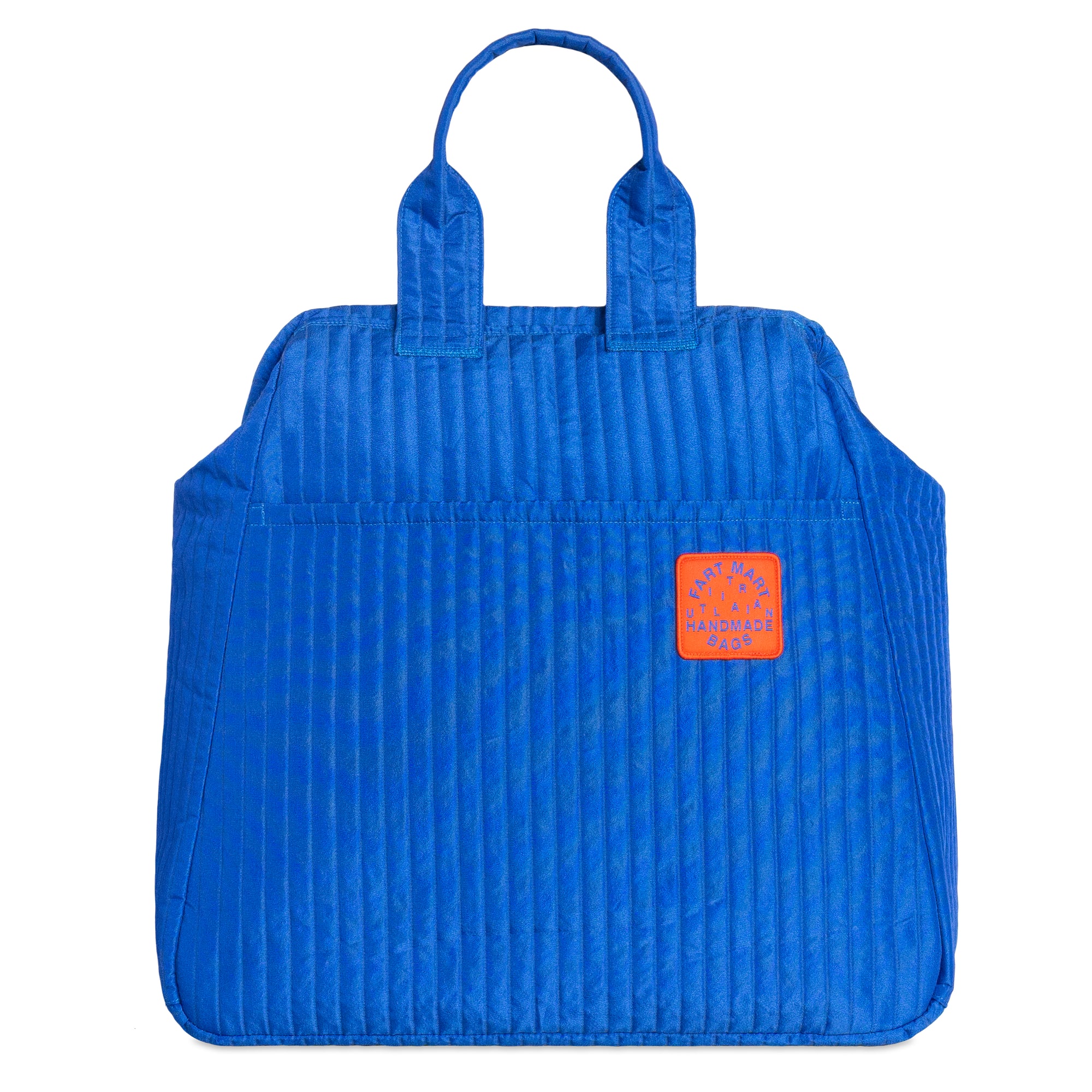BLUE PUFFER CARPET BAG