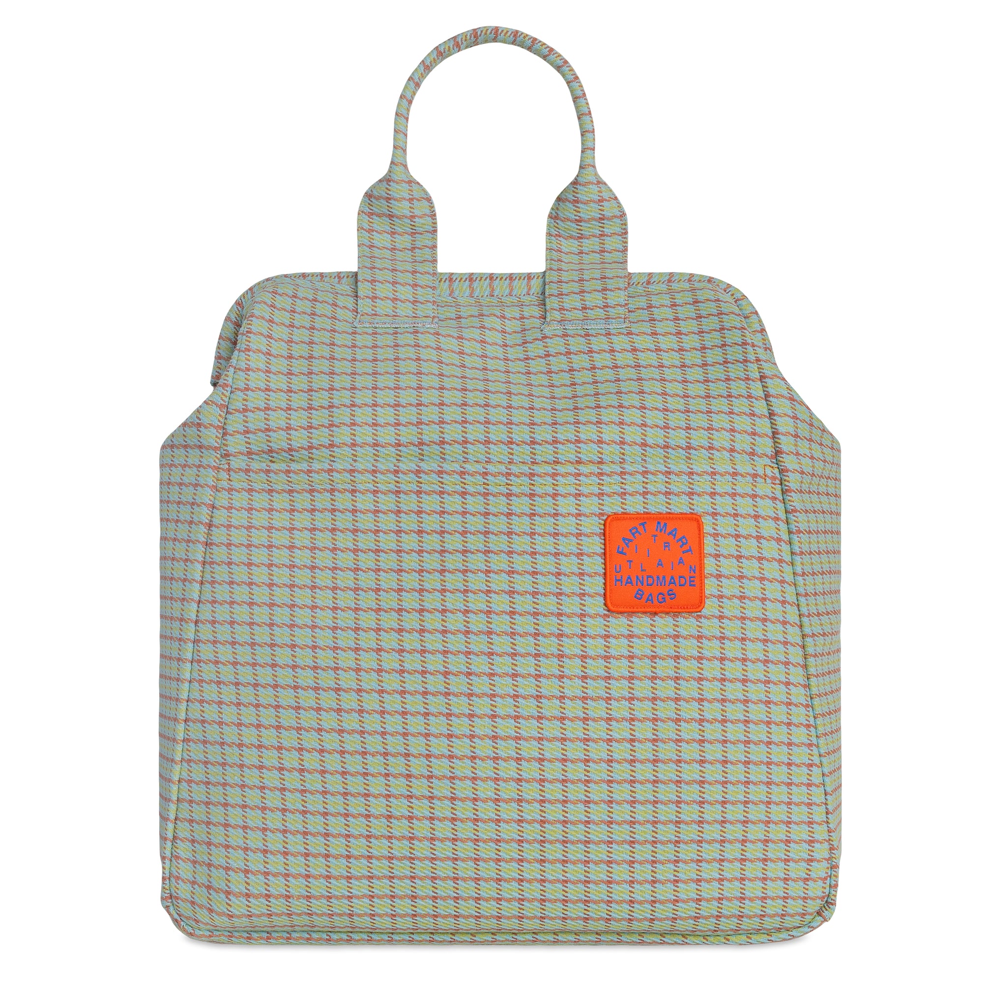 HOUNDSTOOTH PLAID CARPET BAG